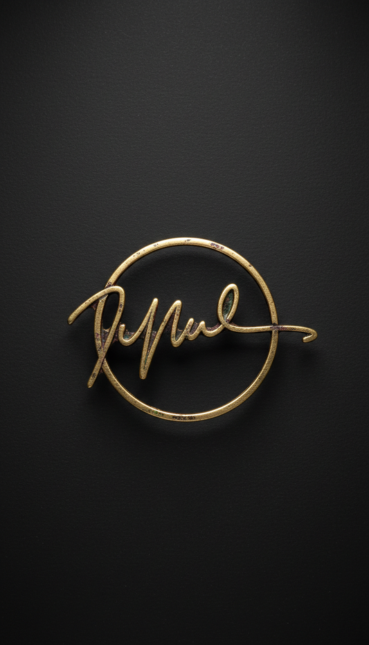 Aged Gold Signature Pin