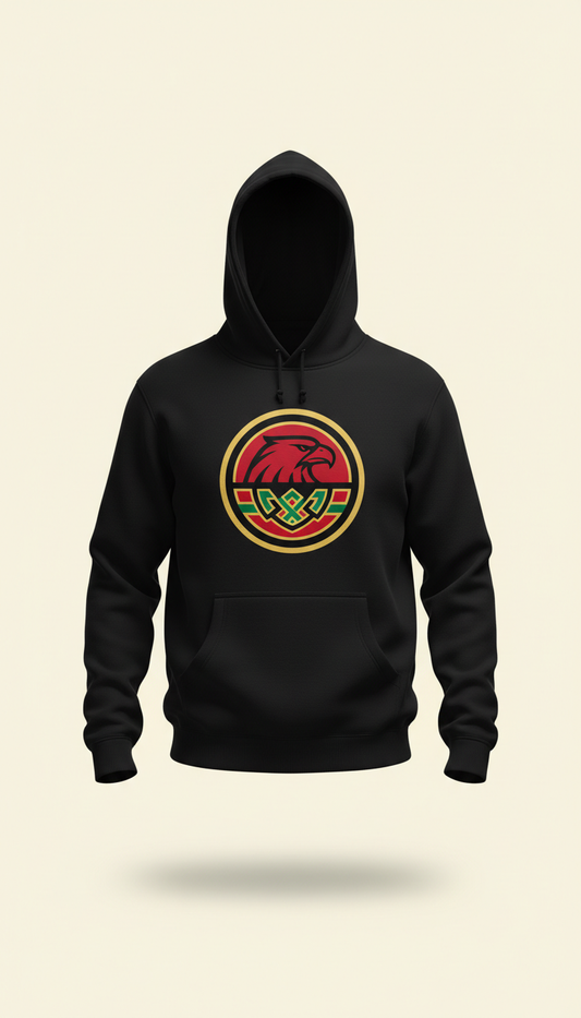 Crimson logo cotton hoodie